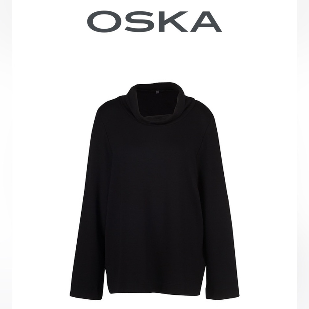 OSKA Levina Black Jersey Stretch Pullover Size 2(M)